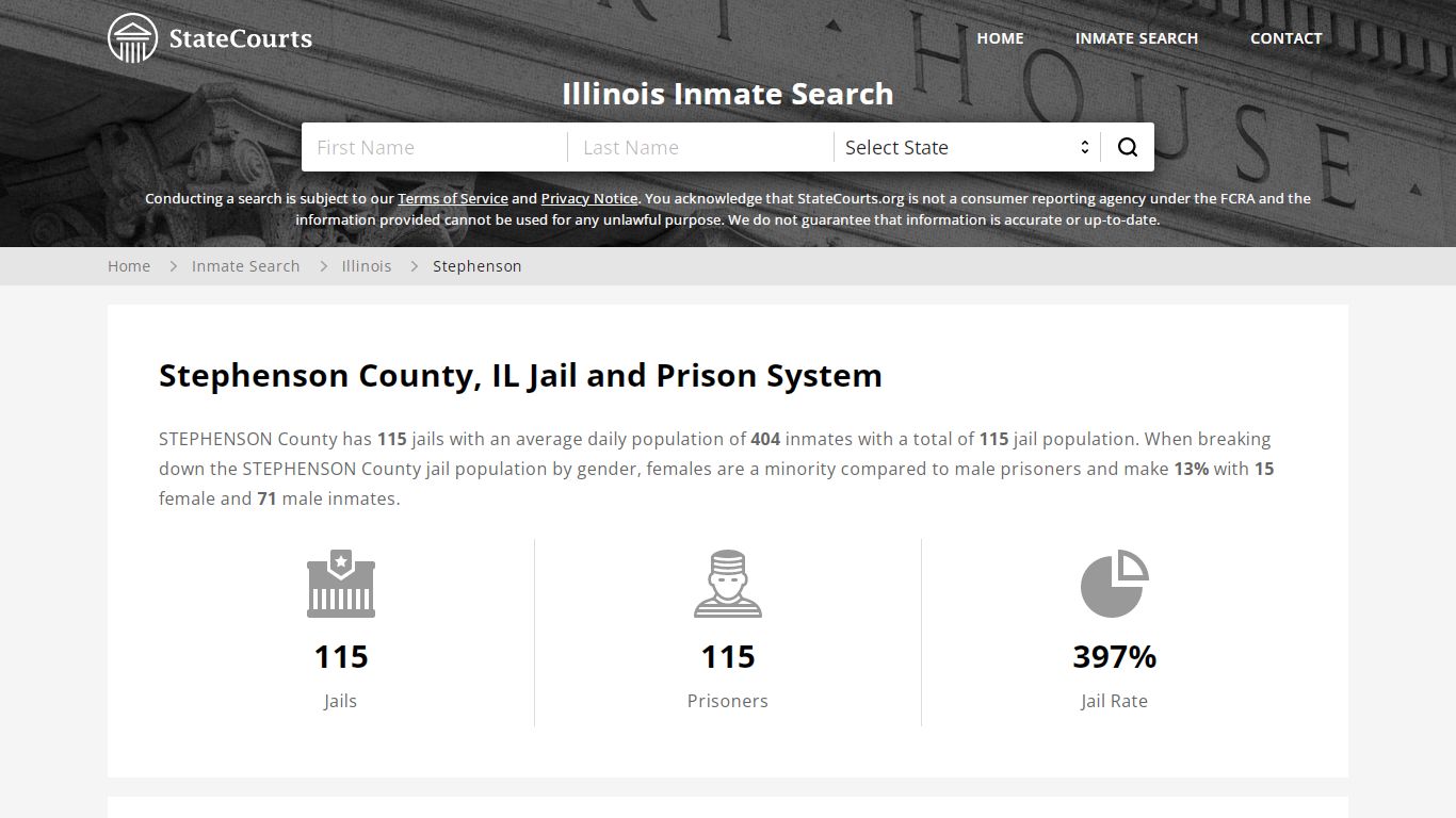 Stephenson County, IL Inmate Search - StateCourts