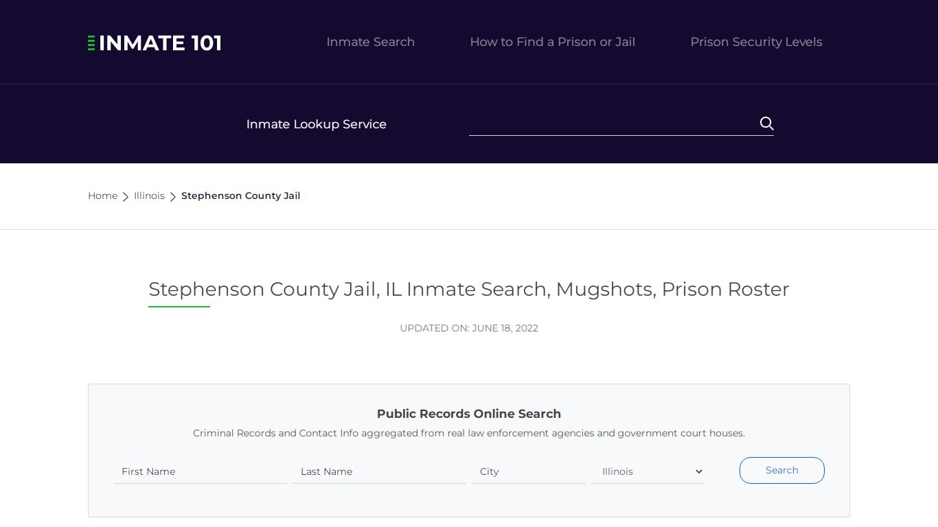 Stephenson County Jail, IL Inmate Search, Mugshots, Prison ...